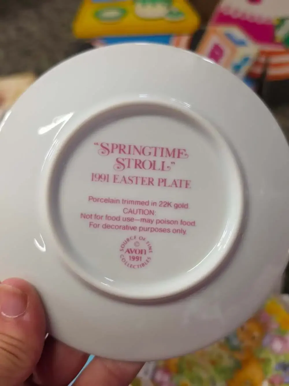 Avon Easter 1991 Collector Plate Decorative